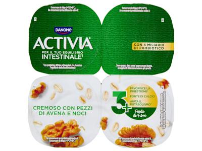 ACTIVIA Fibre Yogurt con Probiotico Bifidus, gusto Avena e Noci, 4x125g