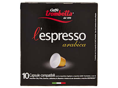 Caffè trombetta l'espresso arabica 10 Capsule 55 g