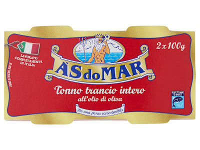 Asdomar Tonno trancio intero all'olio di oliva 2 x 100 g