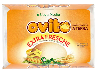 Ovito Extra Fresche 6 Uova Medie da Allevamento a Terra