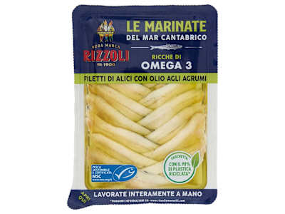 Rizzoli le Marinate del Mar Cantabrico Filetti di Alici con Olio agli Agrumi 80 g