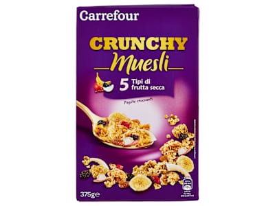 Carrefour Crunchy Muesli 5 Tipi di frutta secca 375 g