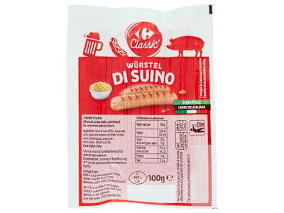 Carrefour Classic Würstel di Suino 100 g