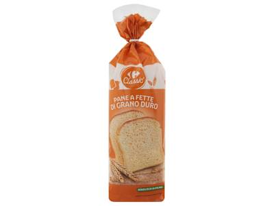 Carrefour Classic Pane a Fette di Grano Duro 400 g