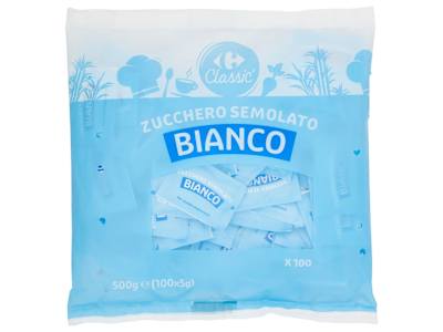 Carrefour Classic Zucchero Semolato Bianco 100 x 5 g
