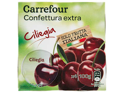 Carrefour Confettura extra Ciliegia 4 x 25 g