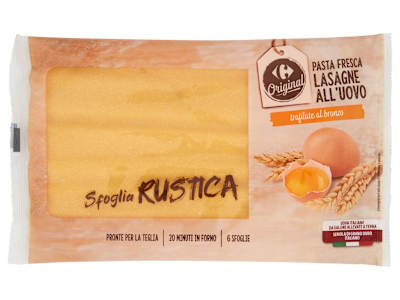 Carrefour Original Pasta Fresca Lasagne all'Uovo Sfoglia Rustica 250 g