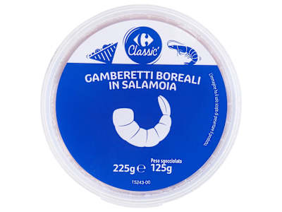 Carrefour Classic Gamberetti Boreali in Salamoia 225 g