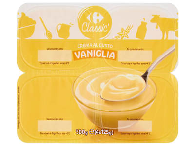 Carrefour Classic Crema al Gusto Vaniglia 4 x 125 g