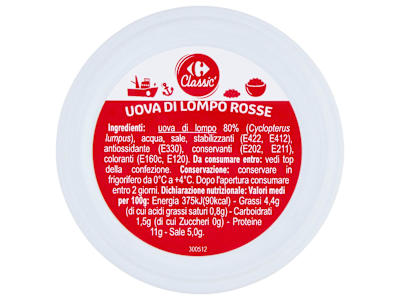 Carrefour Classic Uova di Lompo Rosse 50 g