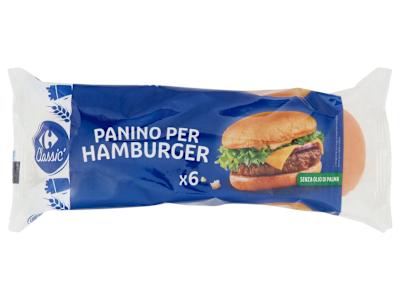 Carrefour Classic Panino per Hamburger 6 x 50 g