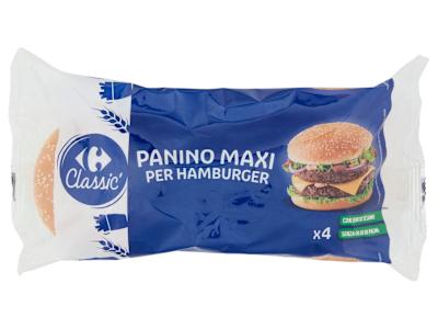 Carrefour Classic Panino Maxi per Hamburger 4 x 75 g