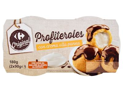 Carrefour Original Profiteroles con Crema Pasticcera 2 x 90 g