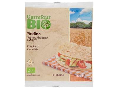 Carrefour Bio Piadina di grano khorasan Kamut 3 x 75 g