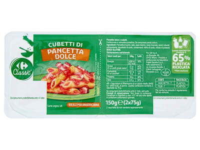 Carrefour Classic Cubetti di Pancetta Dolce 2 x 75 g