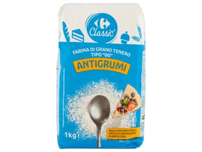 Carrefour Classic Farina di Grano Tenero Tipo "00" Antigrumi 1 kg