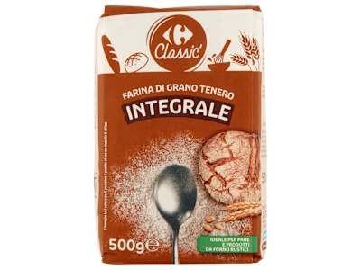Carrefour Classic Farina di Grano Tenero Integrale 500 g