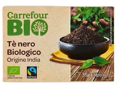 Carrefour Bio Tè nero Biologico Origine India 20 x 1,75 g