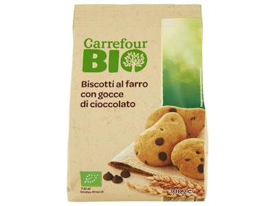 Carrefour Bio Biscotti al farro con gocce di cioccolato 300 g