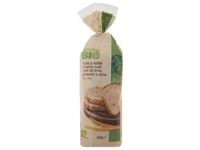Carrefour Bio Pane a Fette al farro con semi di lino, girasole e soia 400 g