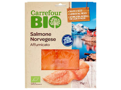 Carrefour Bio Salmone Norvegese Affumicato 75 g