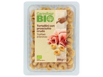 Carrefour Bio Tortellini con prosciutto crudo 250 g