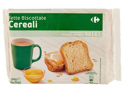 Carrefour Fette Biscottate Cereali 9 x 36 g