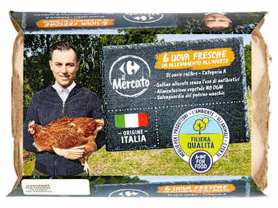Carrefour il Mercato 6 Uova Fresche da Allevamento all'Aperto 330 g
