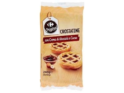 Carrefour Original Crostatine con Crema di Nocciole e Cacao 6 x 40 g