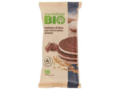Carrefour Bio Gallette di Riso con Cioccolato al latte 4 x 34 g