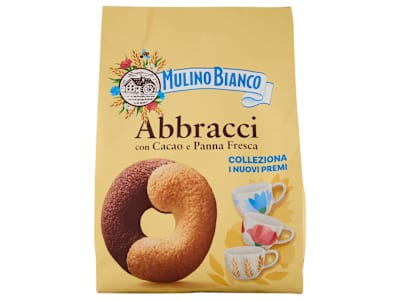 Mulino Bianco Abbracci Biscotti con Cacao e Panna Fresca 700g