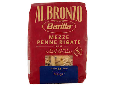 Barilla Al Bronzo Pasta Mezze Penne Rigate 500g