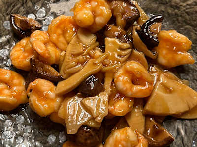 Gamberi bambu funghi
