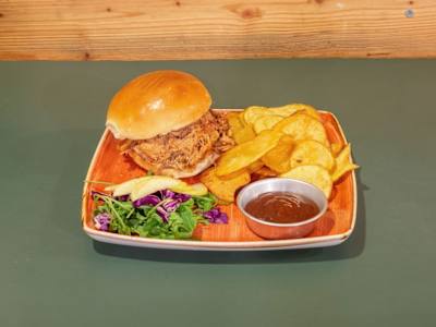 Pulled Smoked Pork Burger