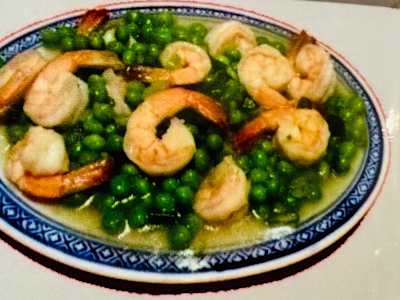 Gamberi con Piselli