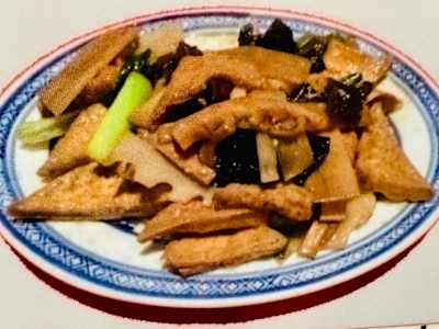 Tofu con Funghi e Bambù