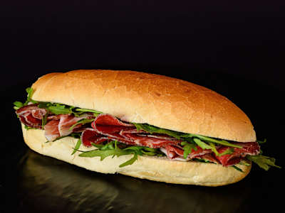 Panino con Coppa di Nostra Produzione, Rucola, Olio e Limone