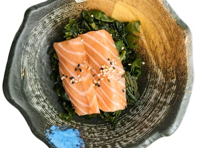Alghe Wakame con Pesce Crudo