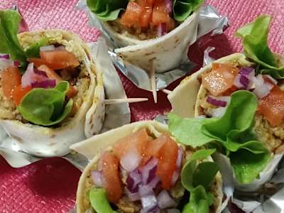 Piadina burrito curry riso kebab 4pezzi