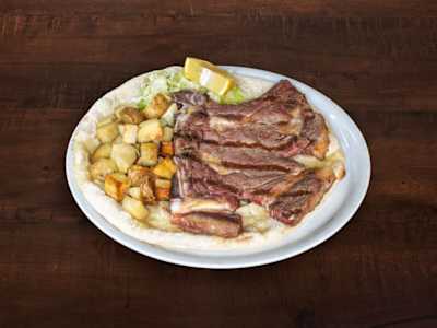 Bistecca di Manzo con Contorno a Scelta su Focaccia