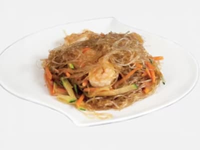 Spaghetti di Soia con Gamberi