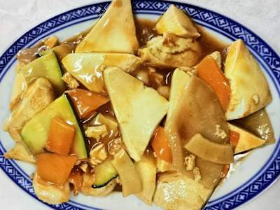 Tao Fu con Gamberi e Verdure