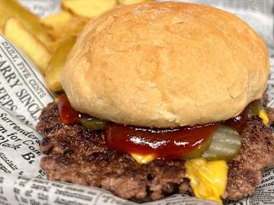 Hamburger Harley Davidson- servito con patate dippers
