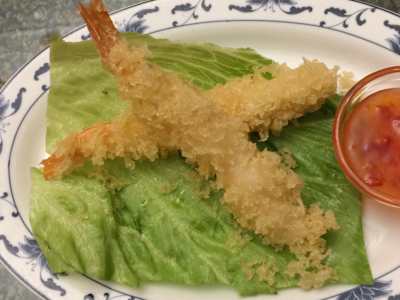 Gamberoni Fritti con Farina di Riso
