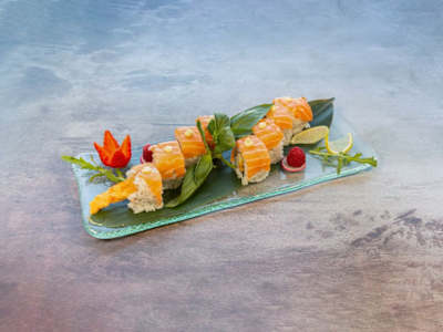 Uramaki Salmone e Tempura