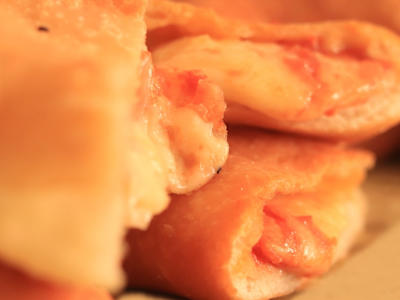 Pizza con Mozzarella, Pomodoro e Wurstel