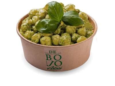 Chicche di Patate con Pesto alla Genovese e Pane