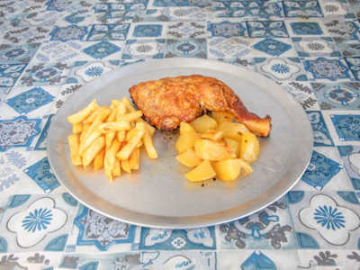 Cosce di Pollo con Patatine