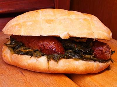 Panino con Salsiccia e Cicoria