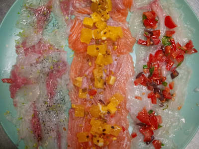 Tris di carpaccio